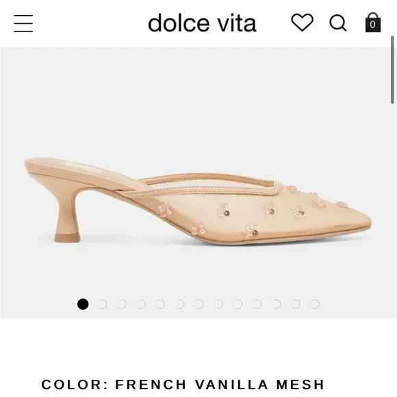 Clara Heels in French Vanilla Mesh, by Dolce Vita - Picture 7 of 8